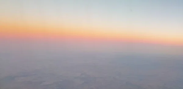 Felhők Repülőgép Ablakából — Stock Fotó