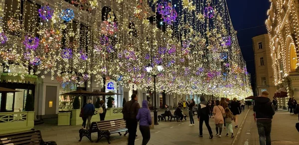 festive illumination on the street