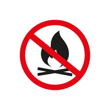 Yangın yok vektör çizim