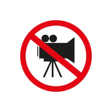 Hiçbir video kamera işareti vektör çizim