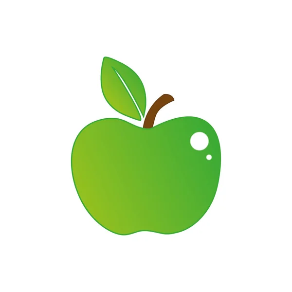 Vectorillustratie Van Groene Appel — Stockvector