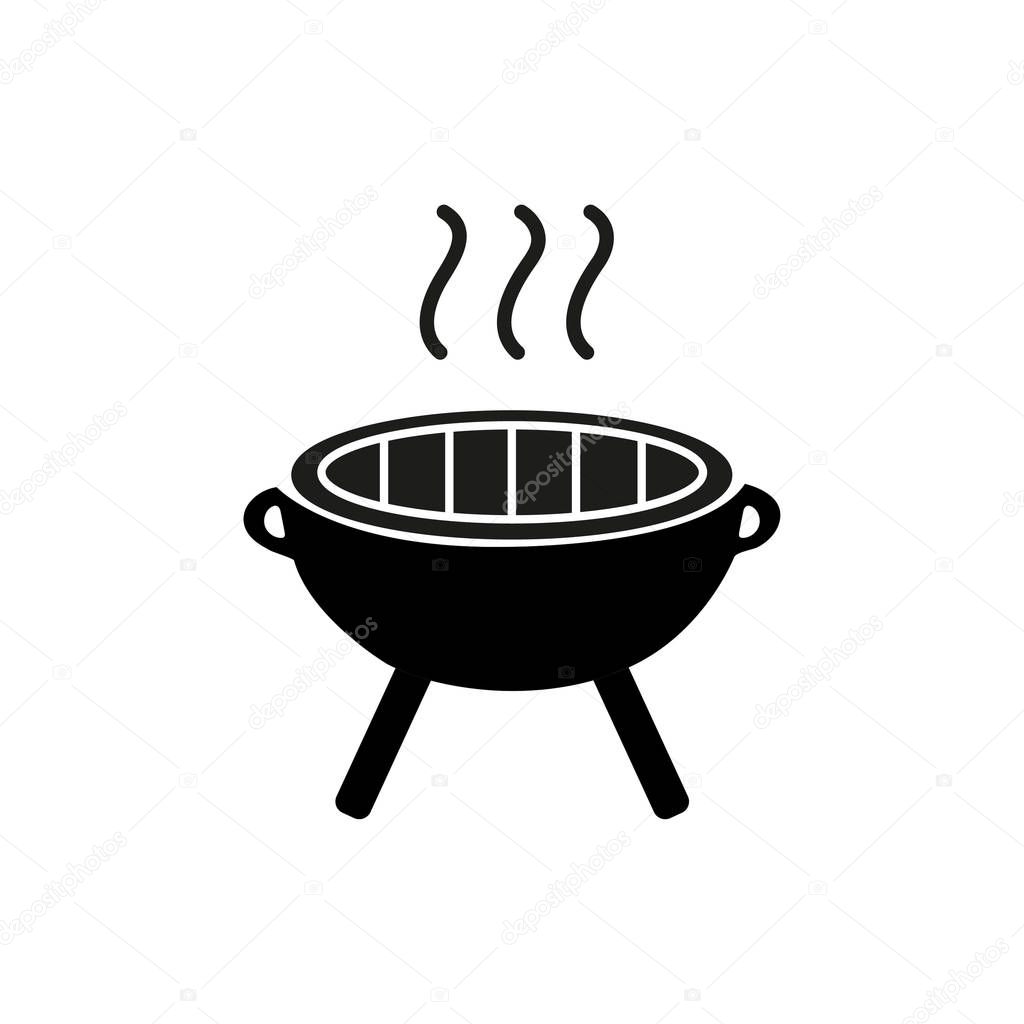 Barbecue icon isolated on white background.