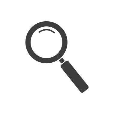 Büyütme cam simgesi, vektör illüstrasyonu