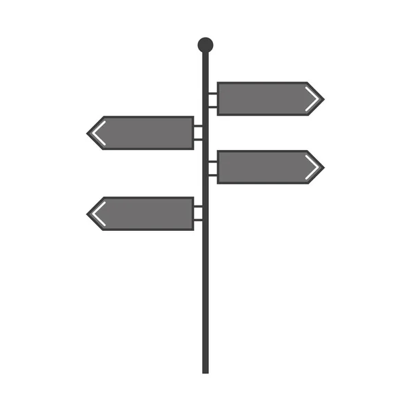 Direction Signboard Navigation Sign Vector Illustration — Stock Vector