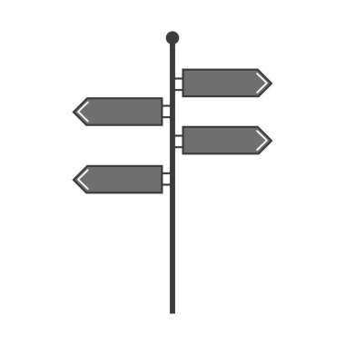 Yön tabela, gezinti işareti, vektör çizim