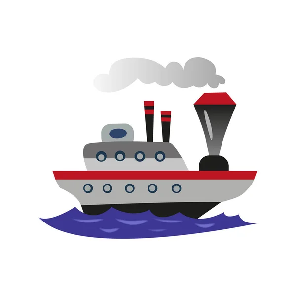 Ship Sea Icon Vector Illustration — Stock Vector