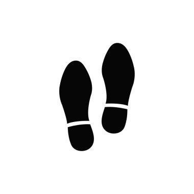 Siyah ayak izleri beyaz arkaplanda izole edildi