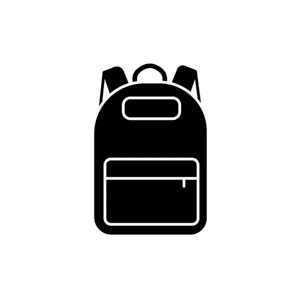 Black Backpack Icon Isolated — Stock Vector