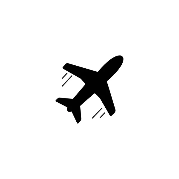 Icono Avión Sobre Fondo Blanco — Vector de stock