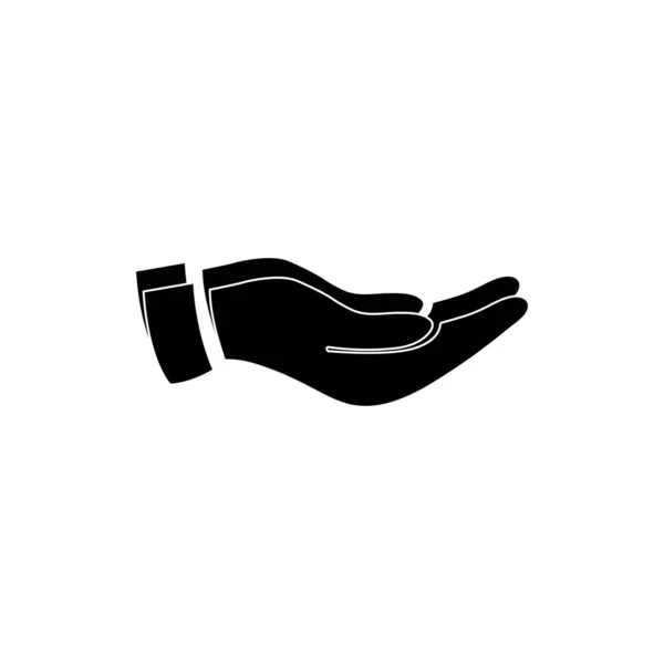 Black Hands Icon White Background — Stock Vector