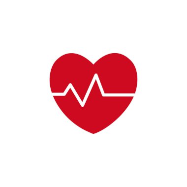 kalp atışı simgesi vektör illüstrasyonu