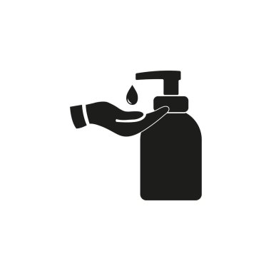 cleaning bottle icon in flatstyle. vector illustration