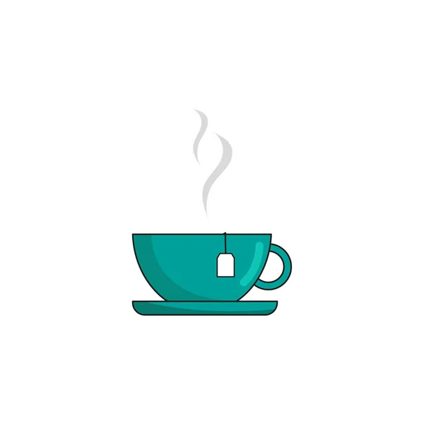 Cup Tea Icon White Background Restaurant Symbol — Stock Vector