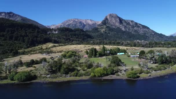 Dron Aéreo Escena Montañas Árboles Piedra Mala Cascada Saltillo Lago — Vídeos de Stock
