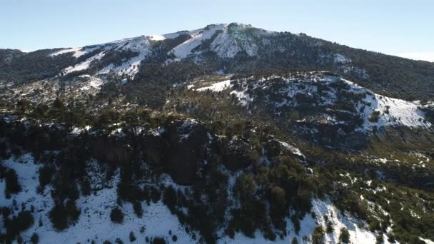 Aluminé Villa Pehuenia Moquehue Patagónia Argentína Neuquen Légi Drone Jelenet — Stock videók