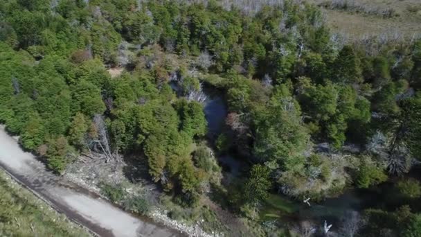 Vue Aérienne Dessus Drone Scène Une Vallée Avec Chemin Terre — Video