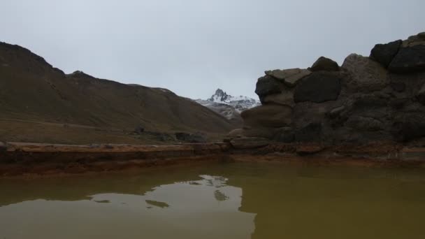 First Person Scene Hot Springs Cajon Grande Mendoza Cuyo Argentina — Stock Video