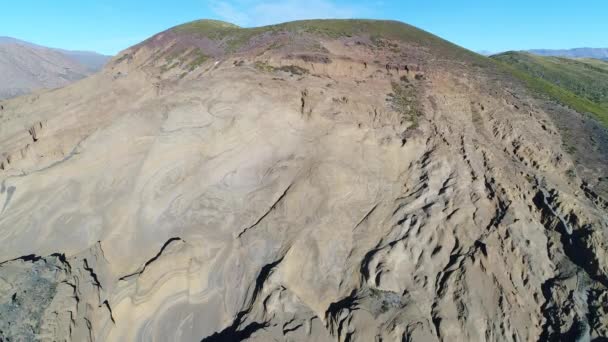 Luchtfoto Drone Scène Van Malacara Vulkaan Malargue Mendoza Cuyo Argentinië — Stockvideo