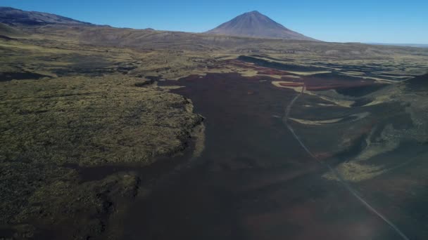 Légi Drone Jelenet Payunia Nemzeti Park Malargue Mendoza Pampa Negras — Stock videók