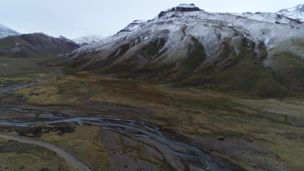 Légi Drone Jelenet Andok Hegység Mendoza Argentína Cuyo Patagónia Pusztai — Stock videók