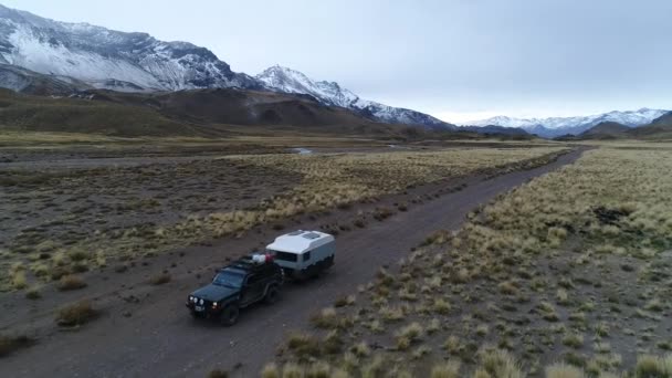 Cena Drones Aéreos Das Montanhas Dos Andes Mendoza Argentina Paisagem — Vídeo de Stock