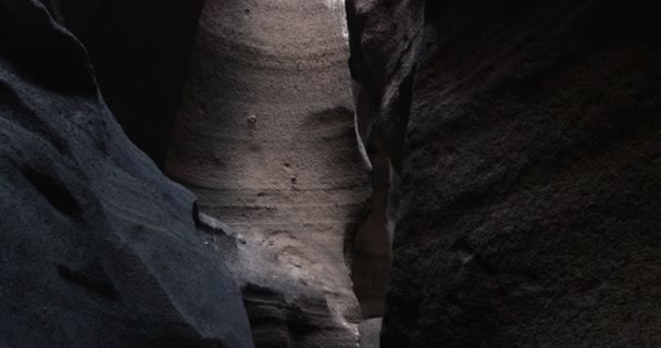 Lapillis Intérieur Volcan Hydromagmatique Malacara Petit Canyon Dans Volcan Panoramique — Video