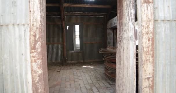Παλιά Mejicana Chilecito Τελεφερίκ Ορυχείο Περπατώντας Μέσα Στην Παλιά Εγκαταλελειμμένα — Αρχείο Βίντεο