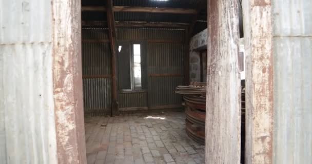 Old Cable Car Chilecito Mejicana Mine Walking Old Abandoned Third — Stock Video