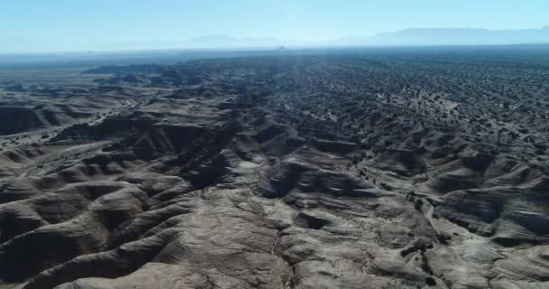 Letecká Drone Scéně Geologických Útvarů Erodované Sandrock Hory Roklemi Národní — Stock video