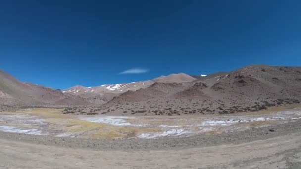 Parcourir Route Gravier Avec 4X4 Van Côté Vallée Rivière Desaguadero — Video