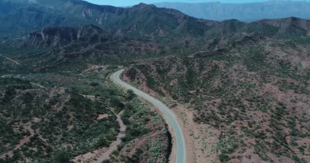 Scène Aérienne Drone Falaises Grès Rouge Voler Dessus Des Ravins — Video