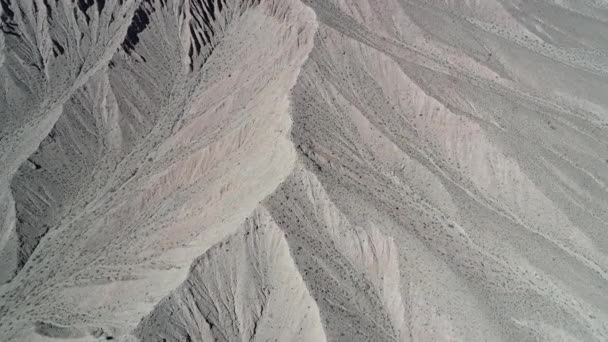 Drone Senitale Scena Montagne Sabbiose Erose Vista Dall Alto Con — Video Stock