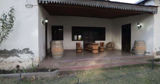 Cámara Viaje Mostrando Patio Interior Antigua Casa Colonial Mendoza Argentina — Vídeos de Stock