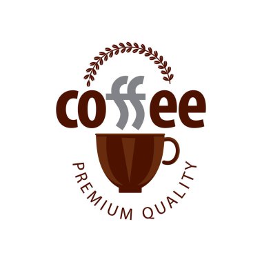 Kahve dükkanı logo tasarım şablonu. Retro kahve amblemi. Vektör sanatı.