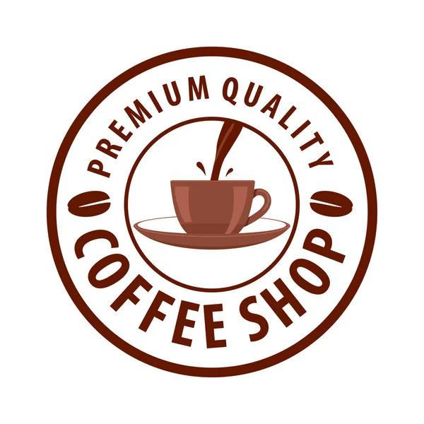 Design-Vorlage für Café-Logos. Retro-Kaffee-Emblem. Vektorkunst. — Stockvektor