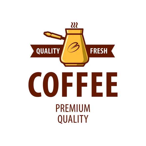 Cezve-Logo - Vektorillustration. Cofee Emblem Design auf weißem Hintergrund. — Stockvektor