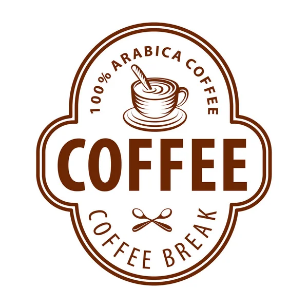 Modello di design logo della caffetteria. Emblema del caffè retrò. Arte vettoriale . — Vettoriale Stock