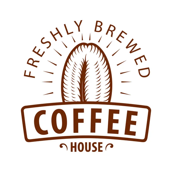Koffie cup vector logo ontwerp template. Etiketten voor vectorkoffiehuizen. — Stockvector