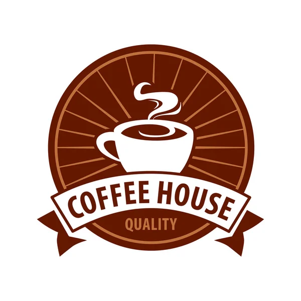 Coffee Shop logo ontwerpsjabloon. Retro koffie embleem. Vector kunst. — Stockvector