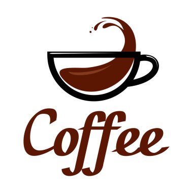 Kahve dükkanı logo tasarım şablonu. Retro kahve amblemi. Vektör sanatı.