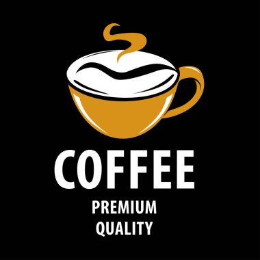 Kahve dükkanı logo tasarım şablonu. Retro kahve amblemi. Vektör sanatı.