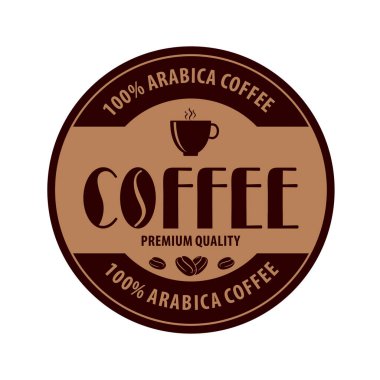 Kahve dükkanı logo tasarım şablonu. Retro kahve amblemi. Vektör sanatı.