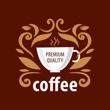 Kahve dükkanı logo tasarım şablonu. Retro kahve amblemi. Vektör sanatı.