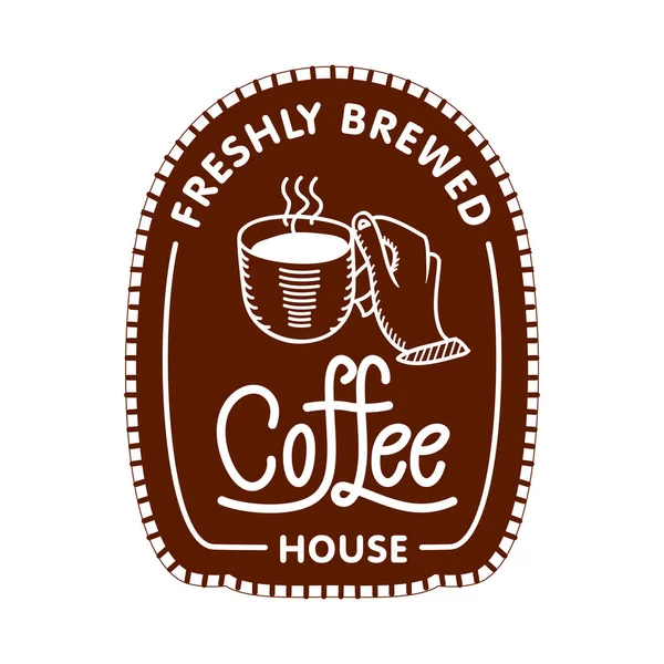 Modello di design logo della caffetteria. Emblema del caffè retrò. Arte vettoriale . — Vettoriale Stock