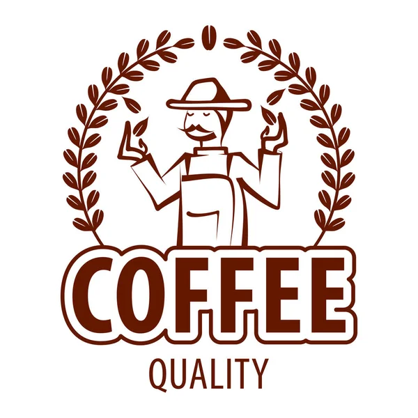 Caffè nero vintage logo design, icona, caldo, menu, espresso, emblema — Vettoriale Stock