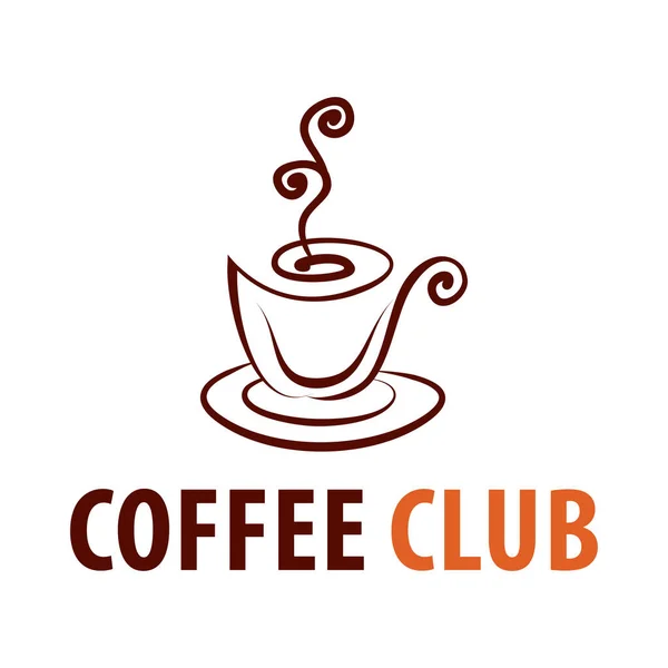 Coffee shop logo design template. Retro coffee emblem. Vector art. — Stock Vector