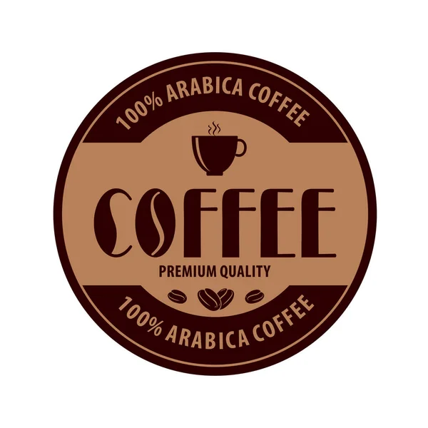 Design-Vorlage für Café-Logos. Retro-Kaffee-Emblem. Vektorkunst. — Stockvektor