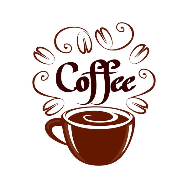 Modello di design logo della caffetteria. Emblema del caffè retrò. Arte vettoriale . — Vettoriale Stock