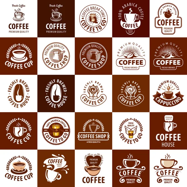 Logos auf Kaffee — Stockvektor