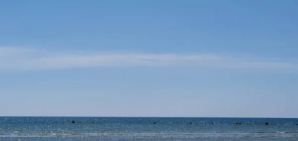 Célèbre Plage Oroklini Larnaca Chypre — Photo